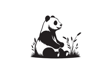 panda with a bamboo