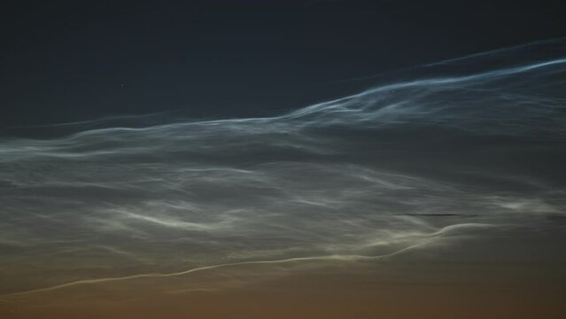 Tenuous Noctilucent Clouds in Motion