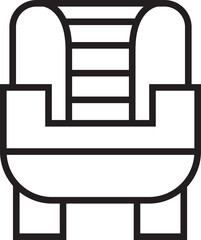 Sofa Icon Line Art
