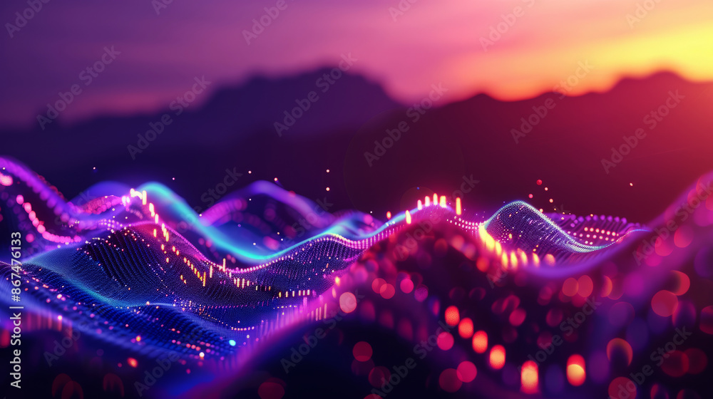 Poster abstract data visualization background