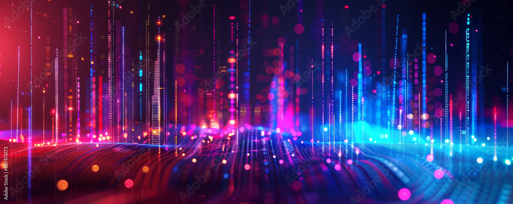 Poster abstract data visualization background