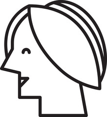 Woman Avatar Line Art
