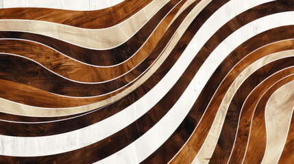 Brown and white abstract lines create a magical shape. This retro modern decor is perfect for textile art, design, or adding texture to your home.