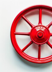 Obraz premium Vintage Red Rustic Wheel Mechanical Parts