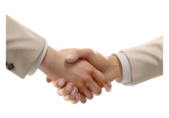 Handshake isolated, transparent background, PNG, cutout.