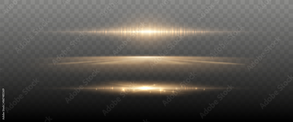 Wall mural set of shine glowing stars. vector golden sparks isolated.