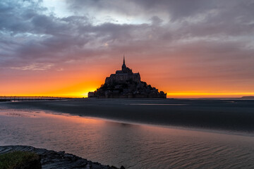 Mont-Saint-Michel at dusk