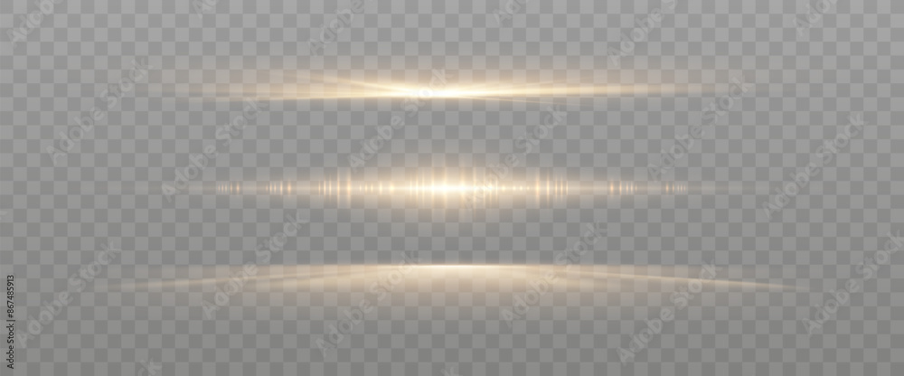Wall mural set of shine glowing stars. vector golden sparks isolated.
