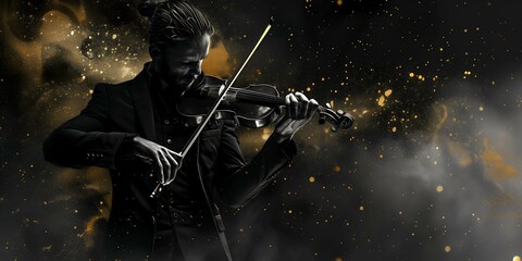 Fototapeta premium Celestial Symphony in Gold