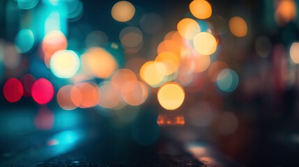 An image depicting a blurred background and a bokeh effect. with copy space image. Generative AI