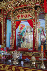 Hoi An, Vietnam - 8 Feb, 2024: Hoi Quan Hai Nam, Assembly Hall of the Hainan Chinese Congregation, Hoi An Old Quarter