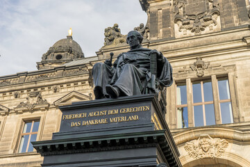 Monument to Friedrich August by Ernst Rietschel on the Schlossplatz in Dresden, Saxony, Germany
