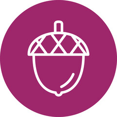 acorn Vector Line White Circles Multicolors