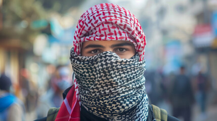 The keffiyeh, a traditional scarf, is a symbol of Palestinian resistance and identity.