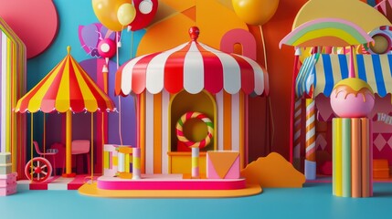 product display for a fun and playful product, such as toys or games