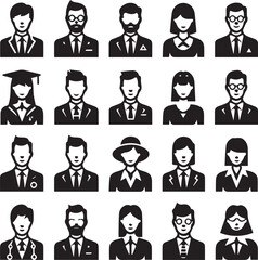 Modern Avatar Vector Design Illustration Set