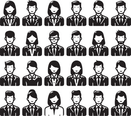 Professional Avatar Vector Design Collection
