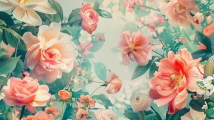 floral or plant-related product on a colorful. concept for ads