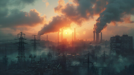 Obraz premium smoke from the chimney