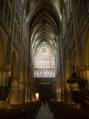 Fototapeta premium Main nave of the Cathédrale Saint-Étienne de Metz