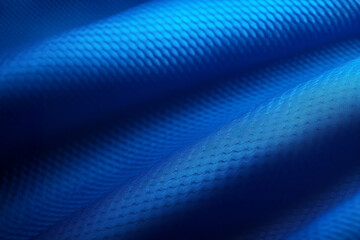 Obraz premium Texture of Blue Sports Fabric. Blue Athletic Jersey Material. Deep Blue Fabric Detail.