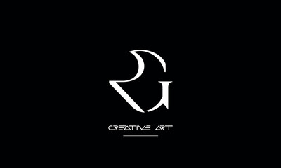 Fototapeta premium GR, RG, G, R abstract letters logo monogram