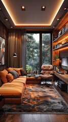 interior of a home office room