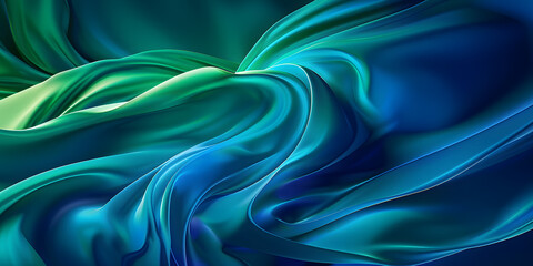 Obraz premium Green Abstract Line Art Business Wallpaper