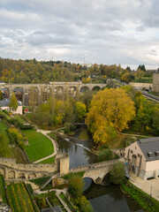 Alzette River passing Luxembourg City