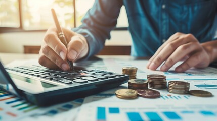 Investors are calculating profits and costs, return on stocks and mutual funds