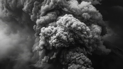 Smoke and Clouds: Dramatic Sky with Dark Storm Clouds