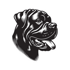 dog Cane Corso vector, logo design, silhouette illustration design 