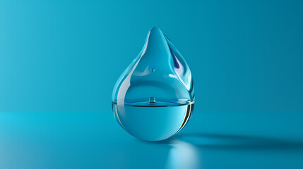 Fototapeta premium Simple blue water drops