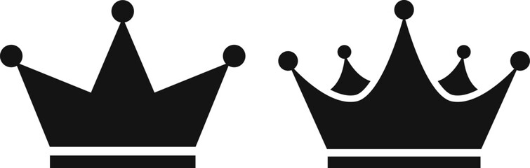 Crown vector icon on white background