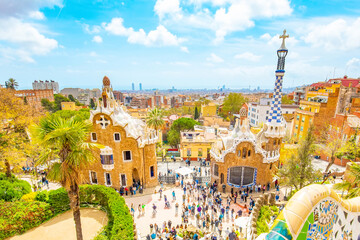 Barcelona city skyline, view from Park Güell © Arcady