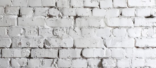 Fototapeta premium Contemporary texture of white brick wall as a backdrop