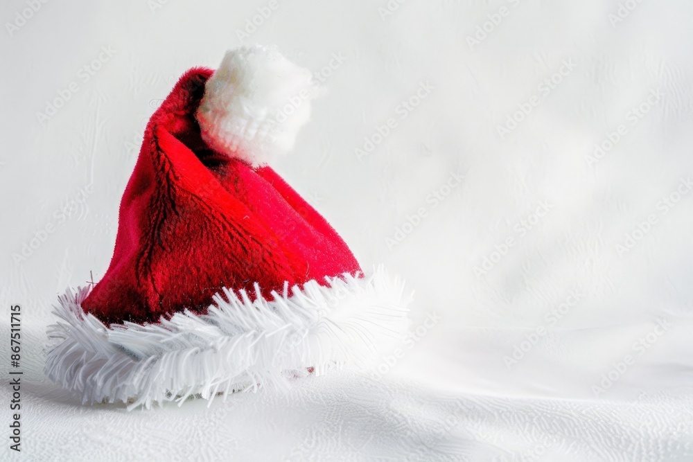 Wall mural santa hat with white pompom