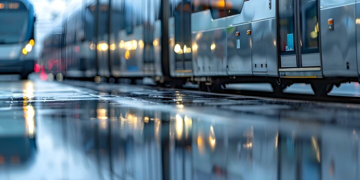 Abstract depiction of transportation silhouette divided into captivating fragments for unique perspective. Concept Abstract Art, Transportation, Silhouette, Fragmented, Unique Perspective