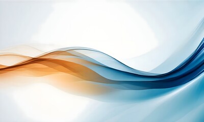 Obraz premium blue abstract wave with white background