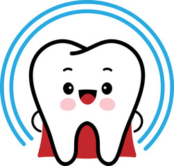 Cute Teeth Character Illustration