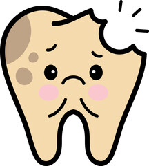 Cute Teeth Character Illustration