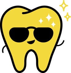 Cute Teeth Character Illustration