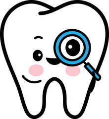 Cute Teeth Character Illustration