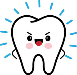 Cute Teeth Character Illustration