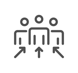 Marketing related icon outline and linear vector.	
