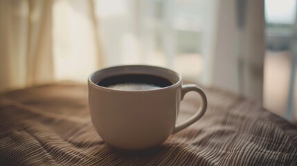 A cup of black coffee