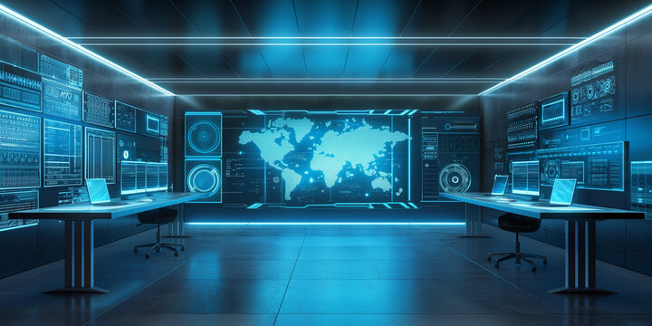 High-Tech Command Center | Futuristic Control Room