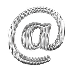 Fluted silver symbol