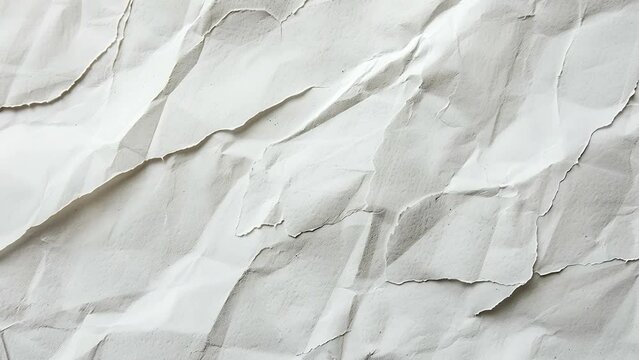 Crumpled White Paper Texture for Stock Photo