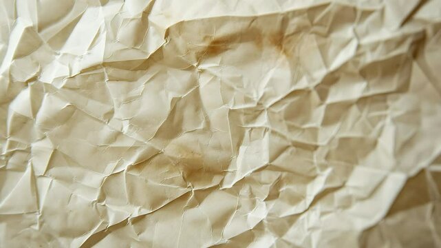 Crumpled White Paper Texture for Stock Photo